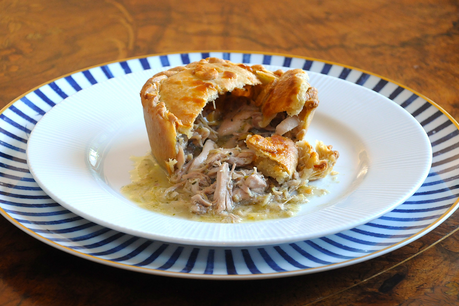 Gourmet Chicken Baby Artichoke and Black Truffle Pie artisan meal by Chef George Tannock Algarve