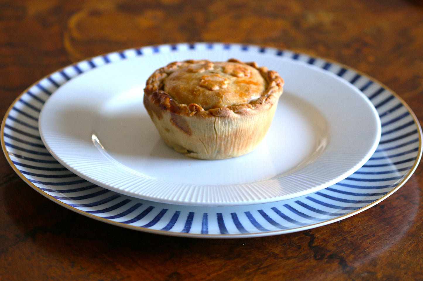 whole  Steak Ale and Porcini Mushroom Pie handcrafted meal by Chef George Tannock Algarve