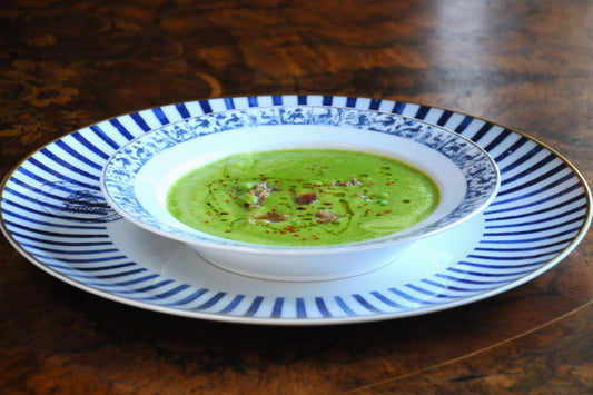 Pea & Mint Soup with Smoked Ham Hock