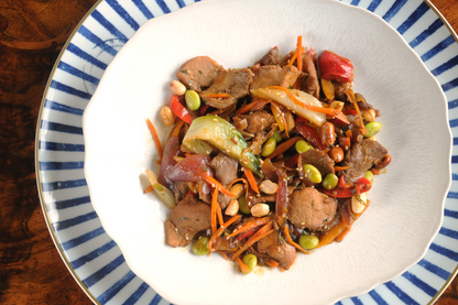 Yellow Bean & Peanut Pork Stir-Fry (Kung Pao Style)