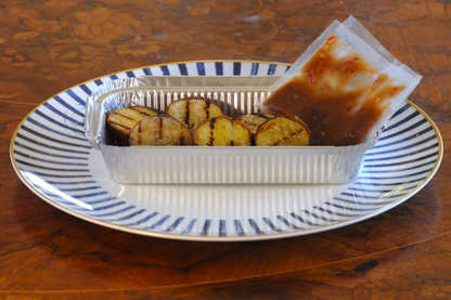 Charred Portuguese batata branca sweet potato with tamarind and cumin glaze, frozen ready-to-finish side by Algarve chef George Tannock